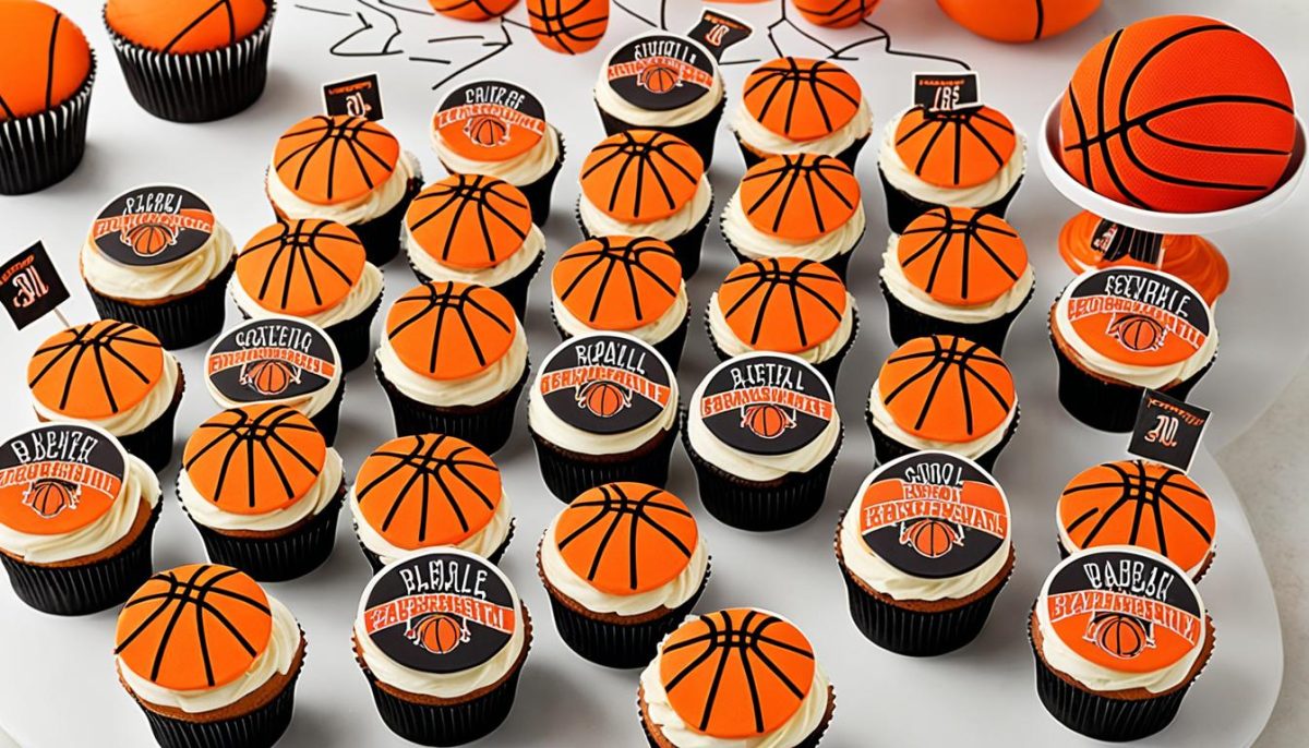 basketball cupcakes decoration